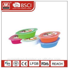 Plástico redondo microondas alimentos Container(1.75L/2.4L)